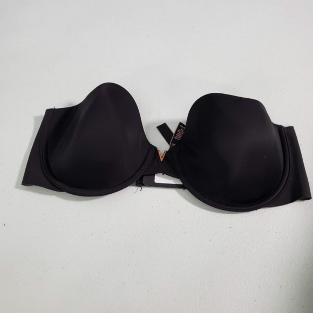 Victoria Secret Women Bra 32D‎ Black Multi Way Underwire Lightly Lined NO STRAPS